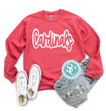 Load image into Gallery viewer, Cardinals white cursive