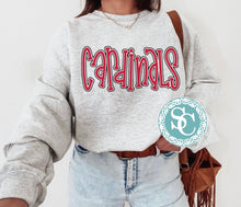 Load image into Gallery viewer, Cardinals handwritten shirt, cardinals gameday shirt