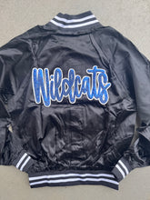 Load image into Gallery viewer, Wildcats sequin Bomber jacket, Varsity bomber jacket, Satin jacket, baseball jacket, Wildcat sequin