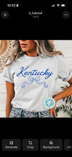 Load image into Gallery viewer, Kentucky blue bows | Coquette bow| Southern shirt | Kentucky bow shirt | Kentucky game day Sweatshirt| Girly sweatshirt| Blue Bows