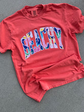 Load image into Gallery viewer, Beachy pineapples embroidered shirt, Salmon beach shirt, Beach shirt, Spring break tee, Comfort Colors