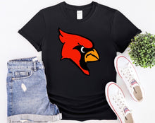 Load image into Gallery viewer, Black Cardinals head Game Day shirt