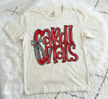 Load image into Gallery viewer, Cardinals with bow Comfort Colors shirt