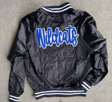 Load image into Gallery viewer, Wildcats chenille Bomber jacket, Varsity bomber jacket, Satin jacket, baseball jacket, Wildcat chenille