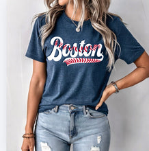 Load image into Gallery viewer, Boston laces baseball shirt, Red Sox baseball shirt, Redsox baseball shirt