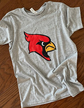 Load image into Gallery viewer, Grey Cardinals head Game Day shirt