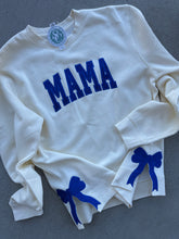 Load image into Gallery viewer, MAMA glitter Side Bows Sweathirt, gift for mom, trendy mom sweatshirt