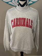 Load image into Gallery viewer, Gingham Cardinals Mock Neck sweatshirt