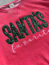 Load image into Gallery viewer, Santa’s Favorite sequin Rounded hem sweatshirt