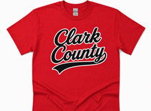 Load image into Gallery viewer, Clark County baseball script shirt