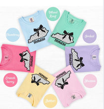 Load image into Gallery viewer, Kentucky Polka dot bow Shirt | Pastel Kentucky Tshirt | Spring tees | Kentucky shirt| Summer Ky shirt | Neon Comfort Colors