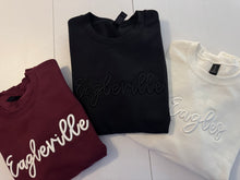 Load image into Gallery viewer, Embroidered puff Personalized school and mascot sweatshirt