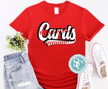 Load image into Gallery viewer, Cards baseball laces script shirt