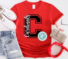 Load image into Gallery viewer, Cardinals Big C printed shirt