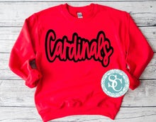 Load image into Gallery viewer, Cardinals black cursive