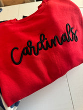Load image into Gallery viewer, Red Cardinals puff embroidered sweatshirt