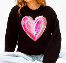 Load image into Gallery viewer, Valentines hand painted heart printed shirt
