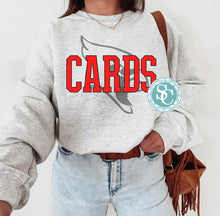 Load image into Gallery viewer, Cardinal Head with Cards silhouette