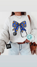 Load image into Gallery viewer, Wildcats nurse bow stethoscope shirt