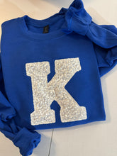 Load image into Gallery viewer, Sequin Kentucky sweatshirt, Adult, Youth, Toddler UK sweatshirt,Power K, KY sweatshirt, Kentucky shirt,Kentucky State sweatshirt, Applique,