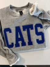Load image into Gallery viewer, CATS embroidered sweatshirt, Kentucky shirt, Kentucky shirt,Applique,Wildcats school spirit shirt