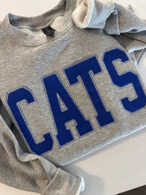 Load image into Gallery viewer, CATS embroidered sweatshirt, Kentucky shirt, Kentucky shirt,Applique,Wildcats school spirit shirt