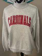 Load image into Gallery viewer, Gingham Cardinals Mock Neck sweatshirt
