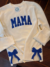 Load image into Gallery viewer, MAMA glitter Side Bows Sweathirt, gift for mom, trendy mom sweatshirt