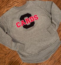 Load image into Gallery viewer, Block C Cardinals tunic sweatshirt | Custom School Spirit sweatshirt | Women’s oversized sweatshirt | Clark County| Embroidered sweatshirt | Mascot