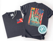 Load image into Gallery viewer, America Glitz Shirt| Fourth of July T shirt | Patriotic shirt| Comfort Colors