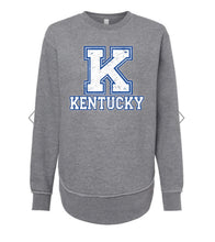 Load image into Gallery viewer, Power K Kentucky tunic Sweatshirt| Varsity letters | Oversized round hem| KY sweatshirt