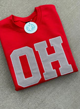 Load image into Gallery viewer, Red Ohio embroidered sweatshirt| OH sweatshirt |Adult Toddler Youth Kids | Ohio state | sweatshirt