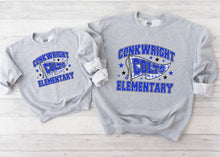 Load image into Gallery viewer, Conkwright Colts Gingham Pennant T-shirt, sweatshirt, Adult, Youth,Toddler, game day, Custom school mascot tee