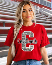 Load image into Gallery viewer, Camo Big C Cardinals shirt