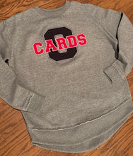 Load image into Gallery viewer, Block C Cardinals tunic sweatshirt | Custom School Spirit sweatshirt | Women’s oversized sweatshirt | Clark County| Embroidered sweatshirt | Mascot