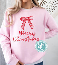 Load image into Gallery viewer, Merry Christmas Preppy Bow sweatshirt