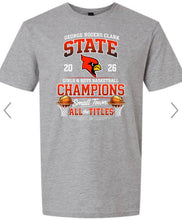 Load image into Gallery viewer, Light Grey Clark County State Champions shirt- Small Town, All the Titles