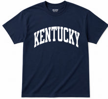 Load image into Gallery viewer, Kentucky varsity arch shirt navy blue