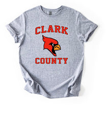 Load image into Gallery viewer, Grey Clark County Cardinals shirt, T shirt, sweatshirt, hoodie, adult, toddler, youth