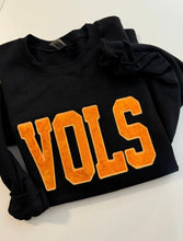 Load image into Gallery viewer, Black VOLS sweatshirt, T shirt Long sleeve, Gameday, Tennessee shirt, Embroidered, sweatshirt