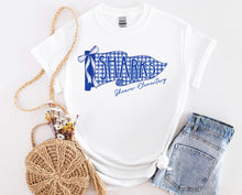 Load image into Gallery viewer, Shearer Sharks gingham pennant, Gameday pennant, School spirit