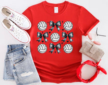 Load image into Gallery viewer, Volleyball and Bows shirt