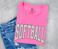 Load image into Gallery viewer, Softball Polka dot gameday- Comfort Colors- Custom color