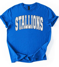 Load image into Gallery viewer, Stallions polka dot school spirit shirt