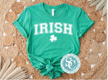 Load image into Gallery viewer, Irish T shirt | St. Patricks Day shirt |Lucky shirt | Heather green Bella Canvas| St. pattys day