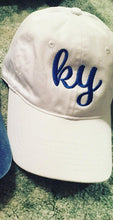 Load image into Gallery viewer, KY cursive hat, Kentucky hat, Women's Baseball Cap, Embroidered hat, Womens baseball hat,