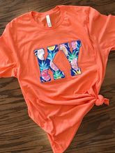 Load image into Gallery viewer, Custom state shirt, ANY state, KY t shirt , Adult, Youth, Coral, Kentucky shirt, Kentucky State shirt, Applique, Pineapple, Summer, spring