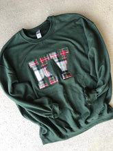 Load image into Gallery viewer, Crewneck State Sweatshirt | Custom ANY state|  KY sweatshirt |State Shirt |Adult Toddler Youth Kids, Christmas plaid| Kentucky sweatshirt