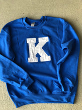 Load image into Gallery viewer, Kentucky sweatshirt, Adult, Youth, Toddler sweatshirt, Large K, KY sweatshirt, Kentucky shirt,Kentuky State sweatshirt, Applique