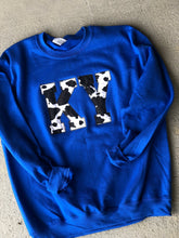 Load image into Gallery viewer, ANY State Cow print Sweatshirt, Personalized state sweatshirt, Custom state shirt